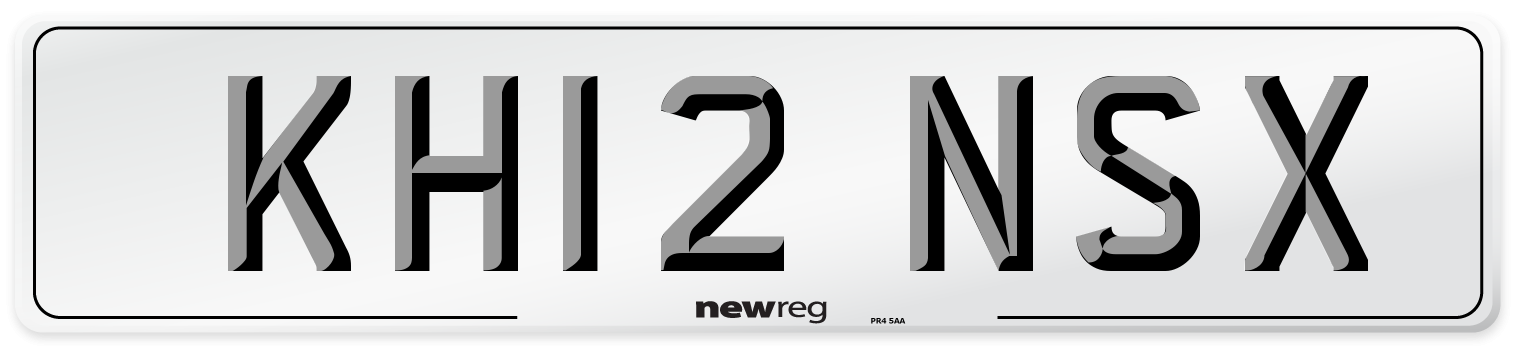 KH12 NSX Number Plate from New Reg
